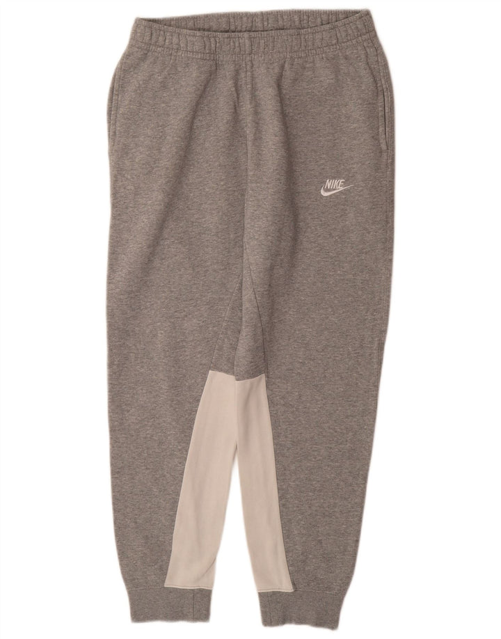 NIKE Pantalon de survêtement pour homme en coton color block gris moyen