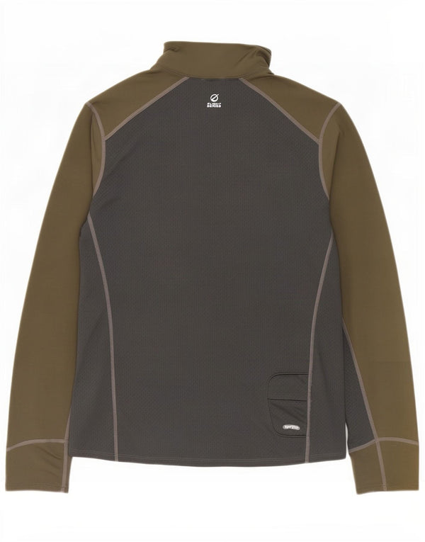 The North Face Haut de survêtement à col zippé pour hommes, grand color block kaki