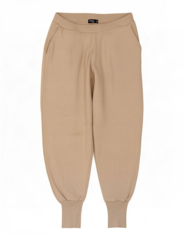 Zara Pantalon de survêtement court pour femme UK 14 Large Beige