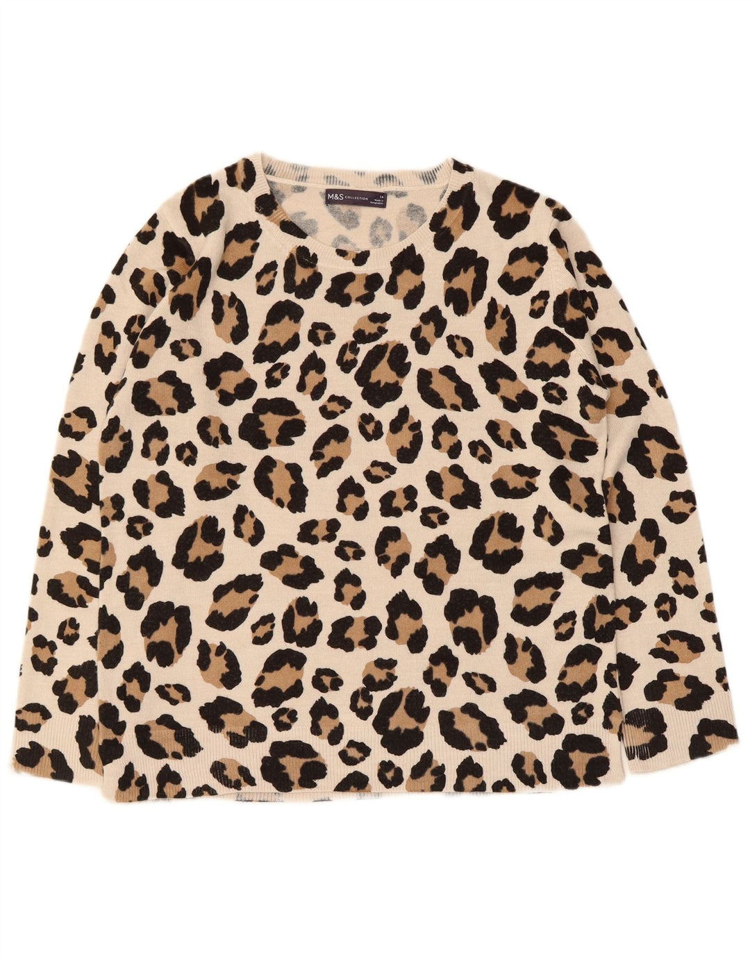 Marks & Spencer Pull col bateau pour femme UK 14 Beige moyen