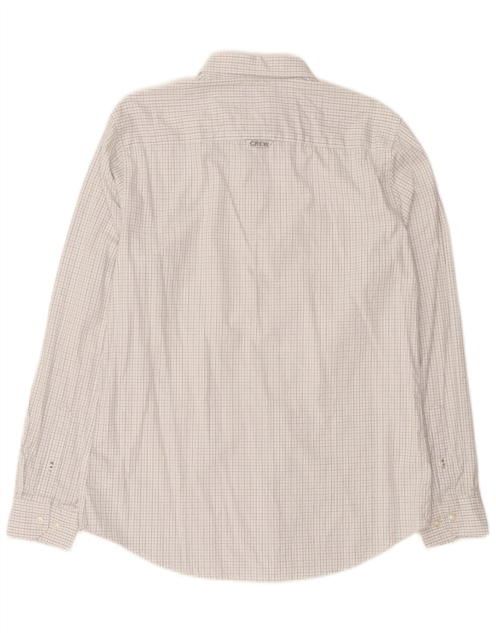 CREW CLOTHING Chemise cintrée pour homme en coton vichy blanc moyen