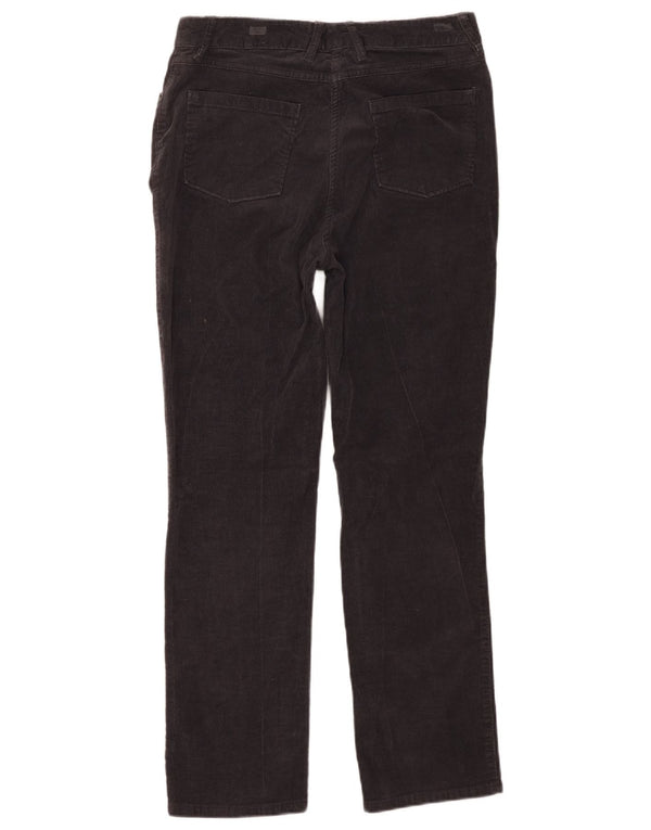 Marks & Spencer Pantalon droit en velours côtelé pour femme UK 12 Medium W32 L28 Gris