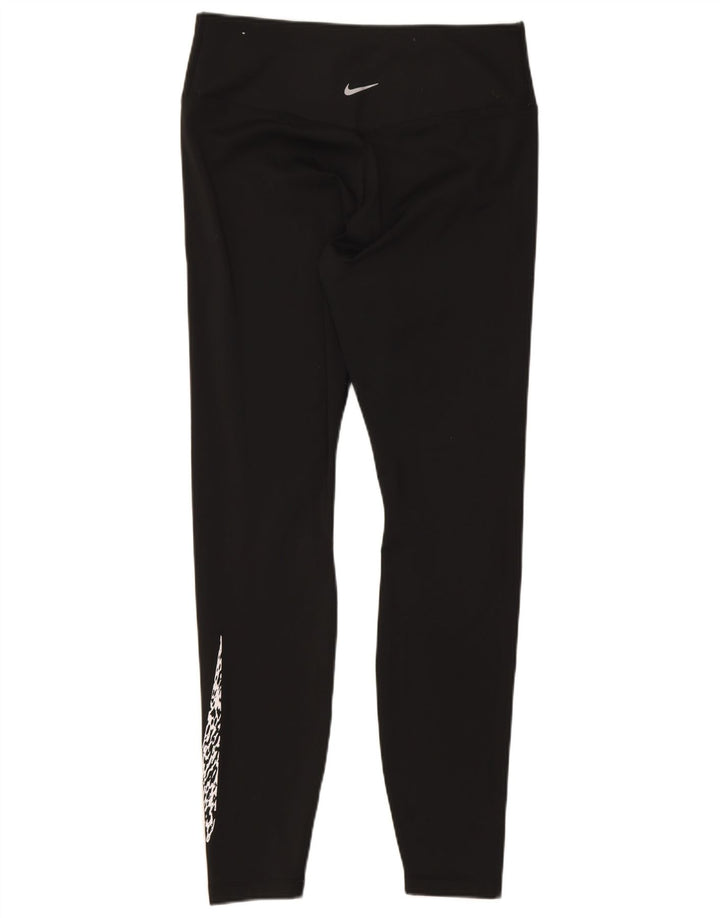 Nike Legging graphique Dri Fit pour femme UK 12 Noir moyen Polyester