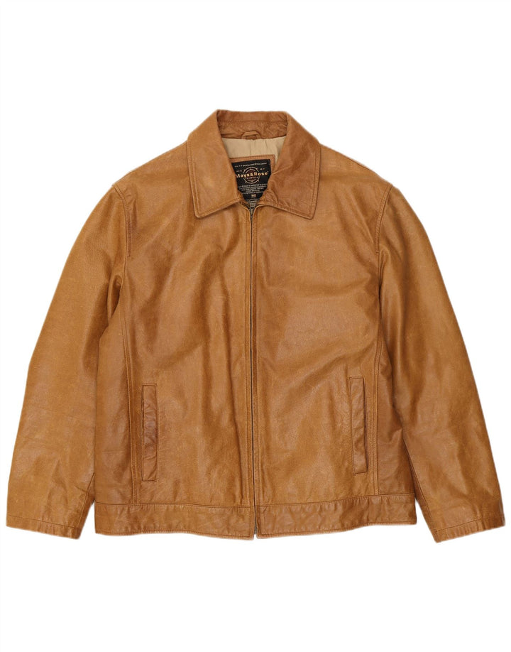 Mays & Rose Veste en cuir pour homme UK 42 XL Beige