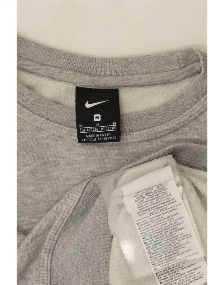 Nike Sweat-Shirt Garçon 10-11 Ans Gris Moyen Moucheté Coton