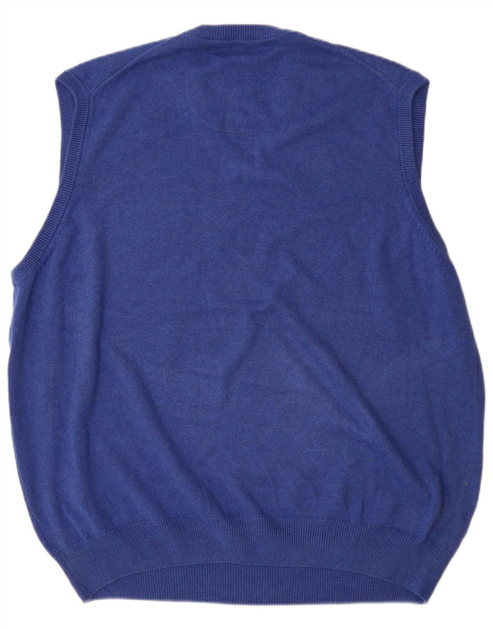 Marks & Spencer Débardeur Blue Harbor Vest pour homme 2XL en coton bleu