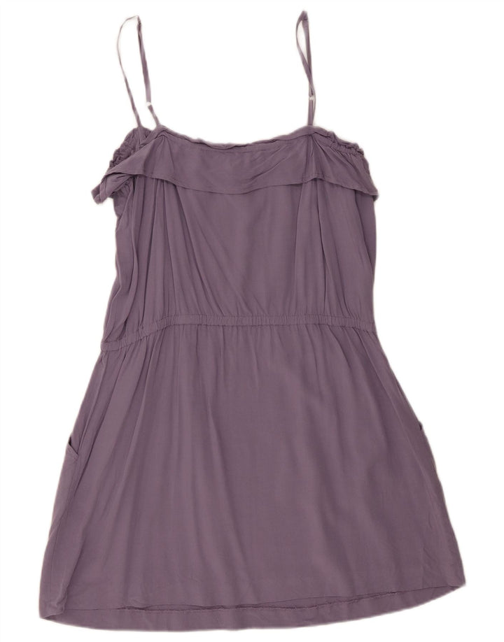 J. Crew Robe d'été pour femme UK 12 Rayonne violette moyenne