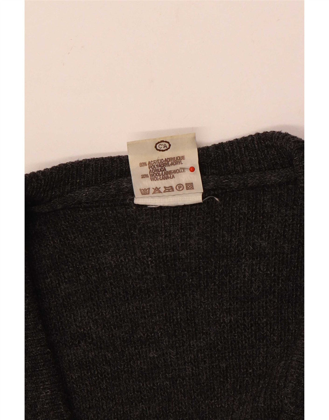 Angelo Litrico Pull Cardigan Homme EU 48/50 Gris Moyen Acrylique Géométrique