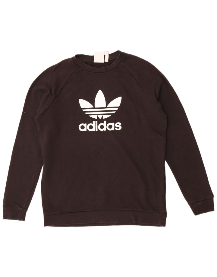 Adidas Sweat-shirt graphique pour homme en coton noir moyen
