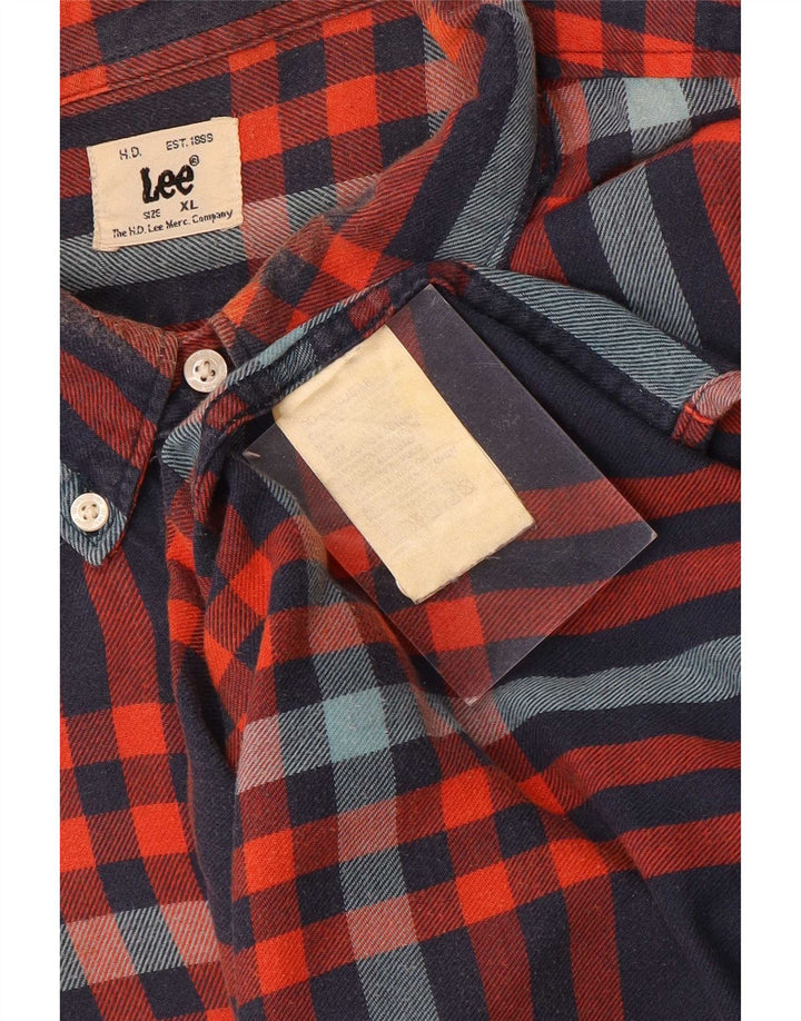 Lee Chemise Flanelle Homme XL Bleu Carreaux Coton