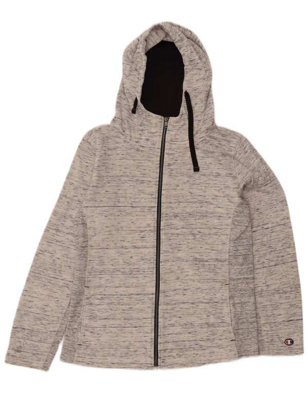 CHAMPION Pull à capuche zippé pour femme UK 18 XL Gris moucheté