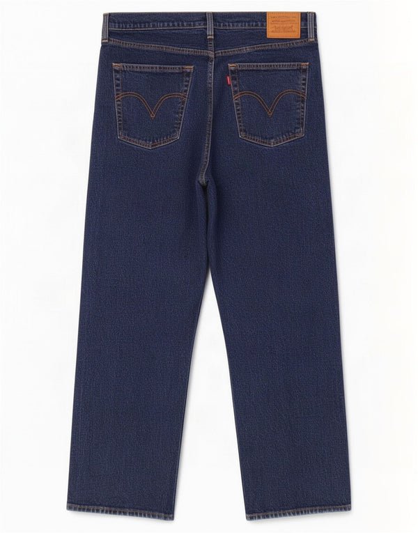 Levi's Jean Droit Taille Haute Ribcage Femme W32 L29 Bleu Marine Coton