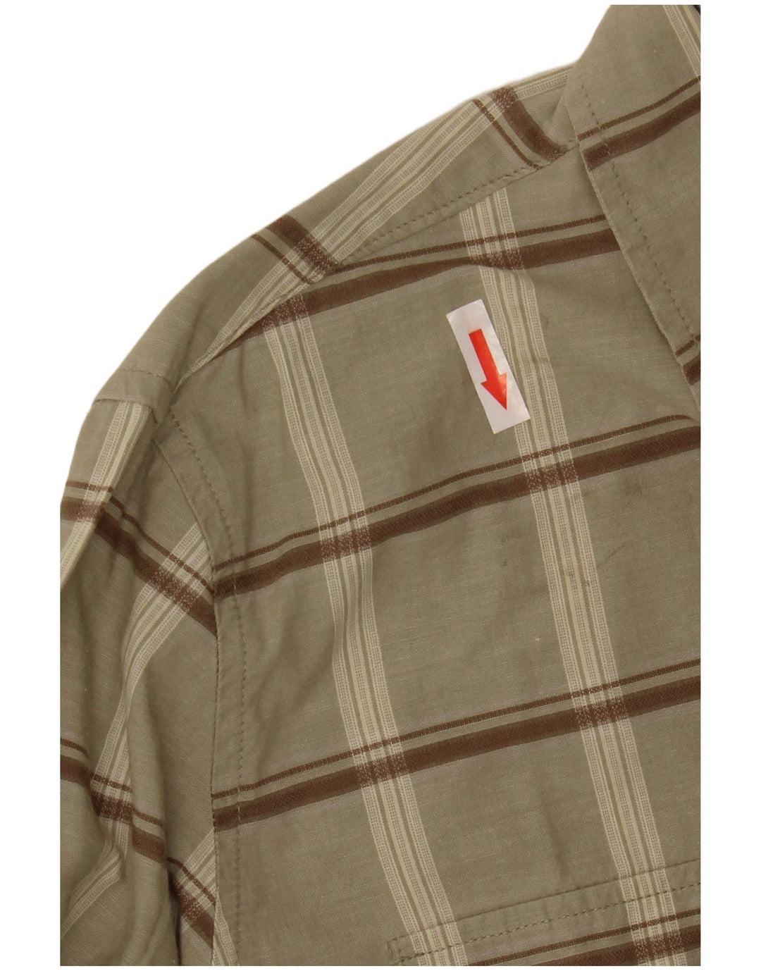 Timberland Chemise Femme UK 14 Coton à Carreaux Kaki Moyen