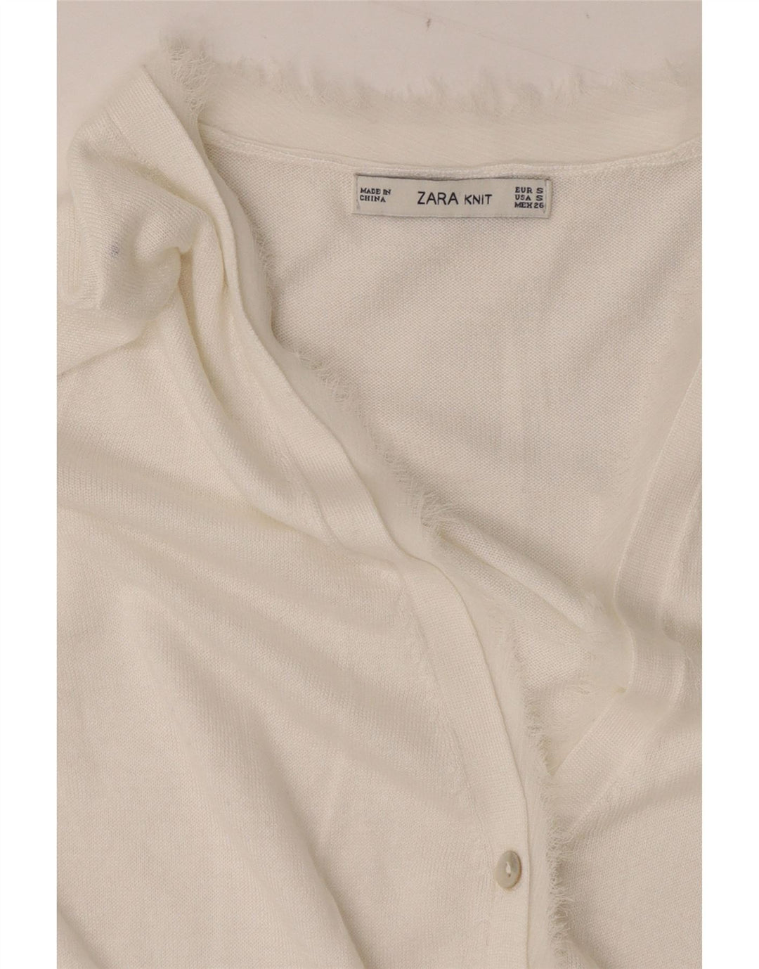 Zara Cardigan Femme Pull UK 10 Petit Blanc