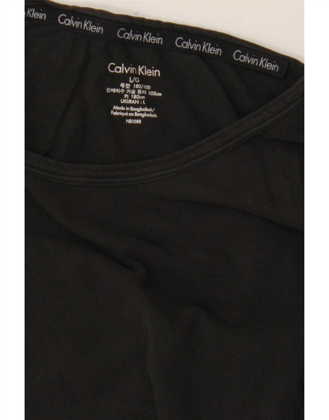 Calvin Klein T-shirt pour femme UK 16 Large Noir