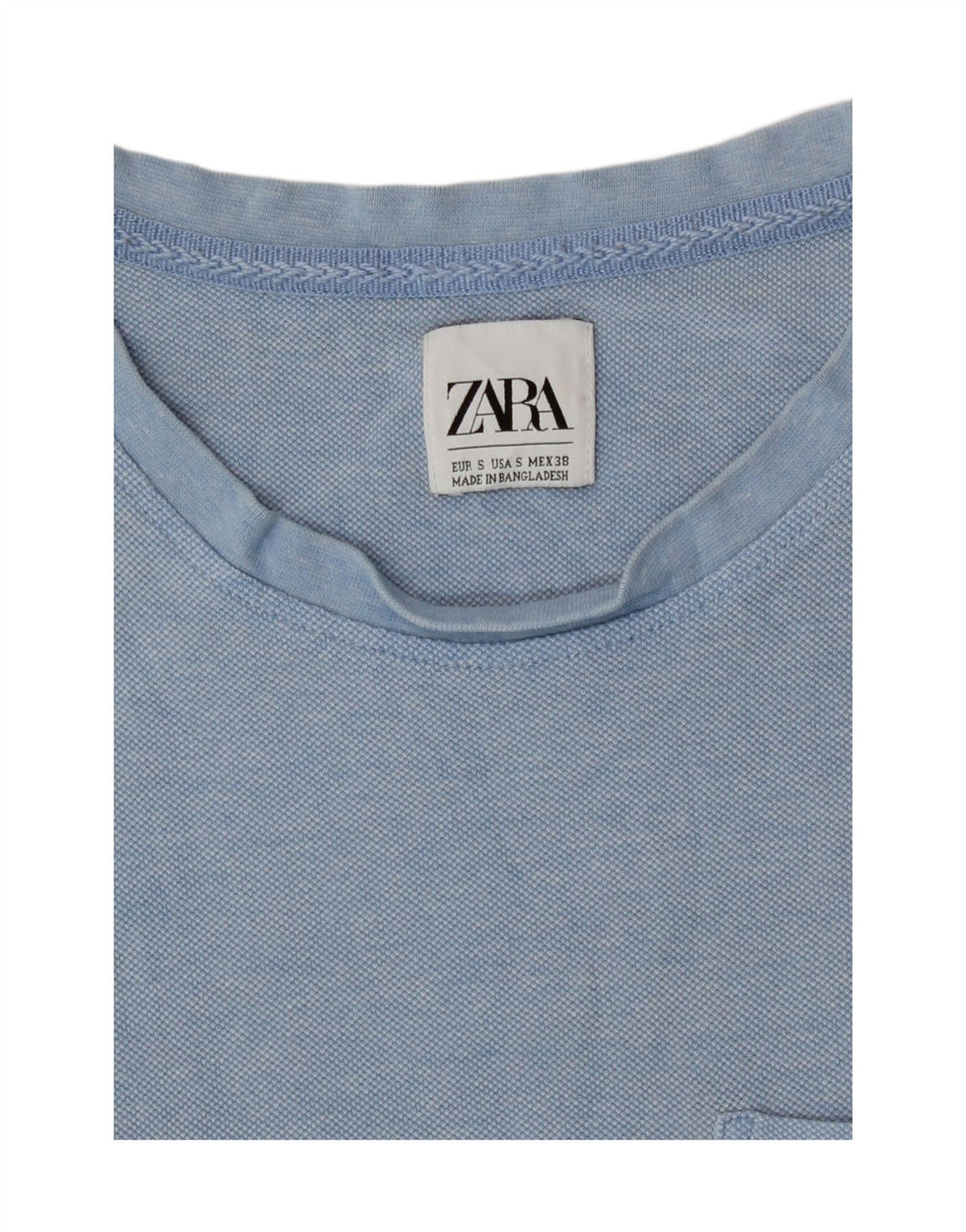 Zara T-Shirt Homme Haut Petit Bleu