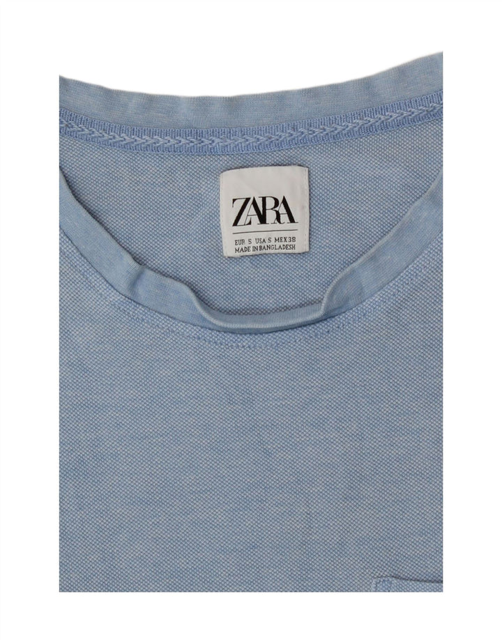 Zara T-Shirt Homme Haut Petit Bleu