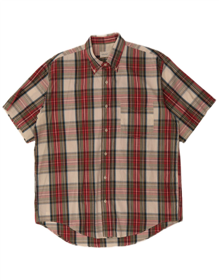 BENETTON Chemise à Manches Courtes Homme Grand Carreau Multicolore