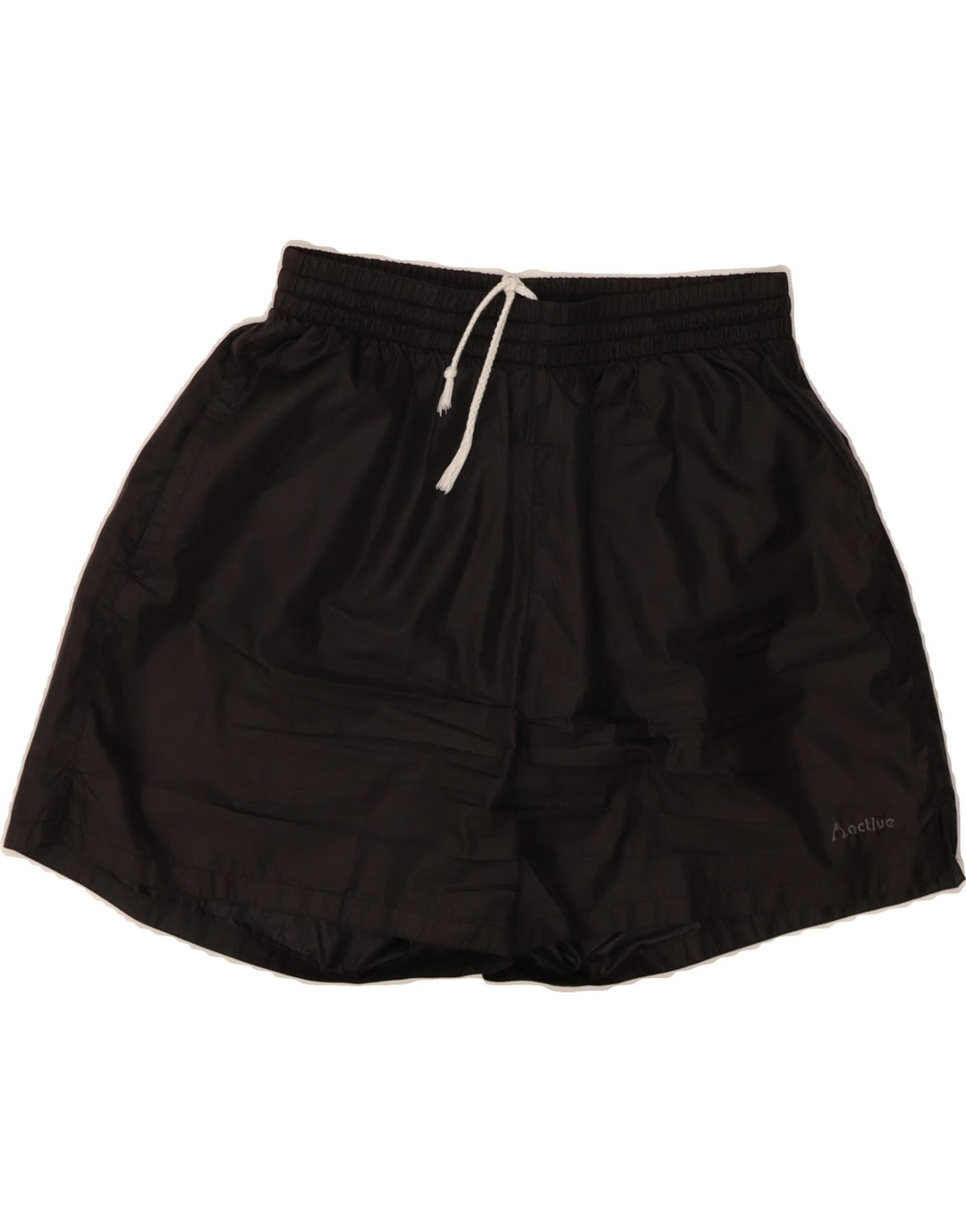 ACTIVE Womens Sport Shorts UK 12 Medium  Black Polyester Vintage Active and Second-Hand Active from Messina Hembry 