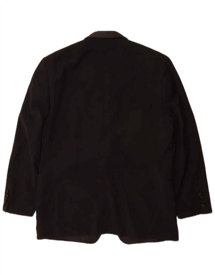 Pierre Cardin Veste Blazer 1 Bouton Homme UK 40 Grande Laine Noire