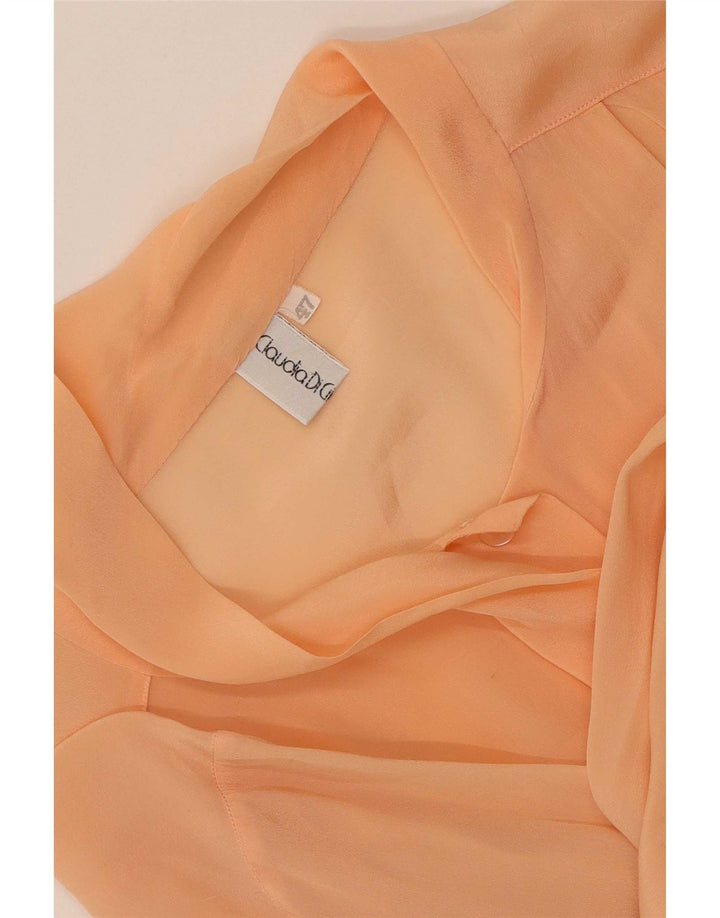Chemisier vintage pour femme IT 47 Large Orange