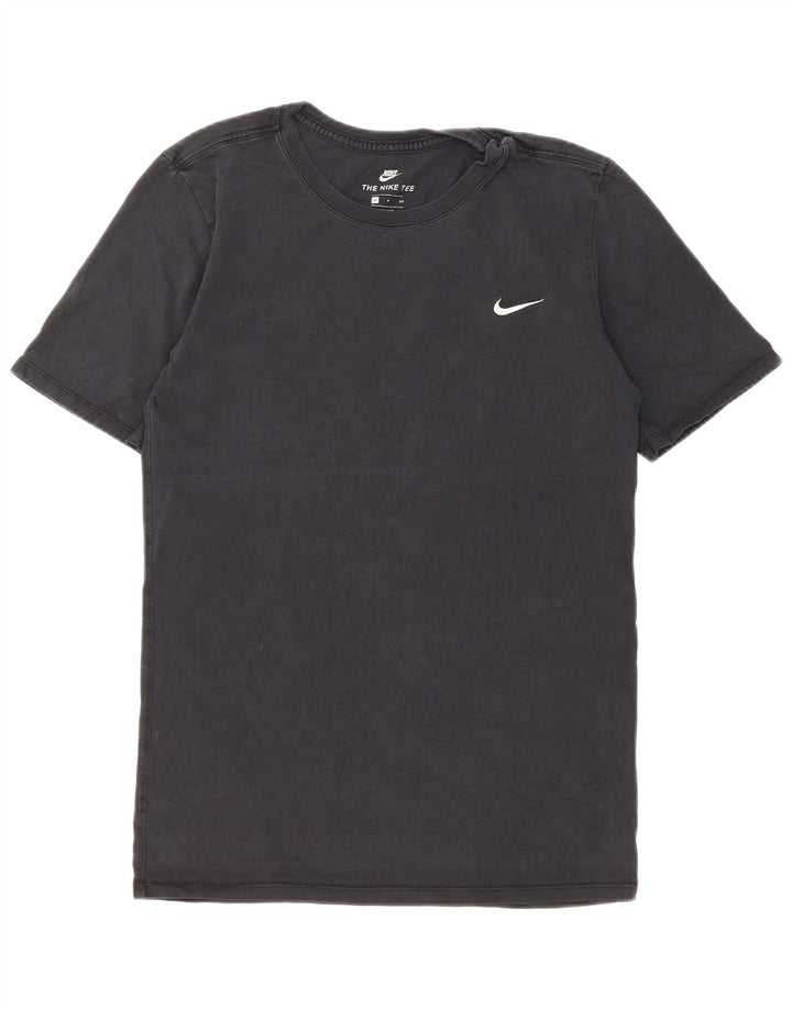 Nike T-shirt coupe athlétique pour homme, petit, en coton noir