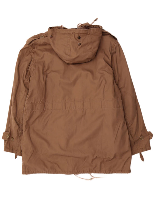 veste militaire à capuche homme vintage IT 52 XL Beige Polyester
