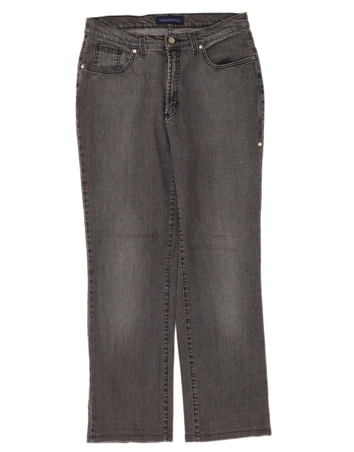 TRUSSARDI Jean Droit Femme IT 50 Large W34 L29 Gris Coton