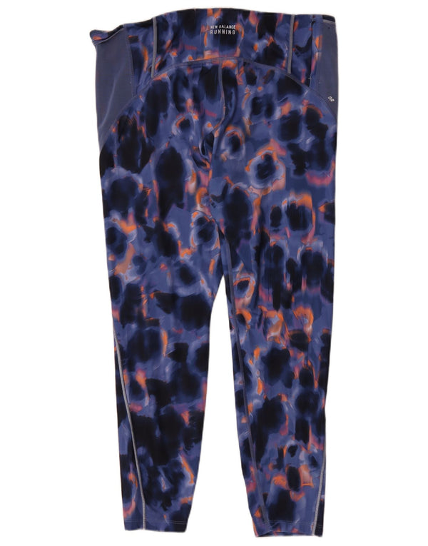 New Balance Leggings Femme UK 18 XL Bleu Marine Tie Dye