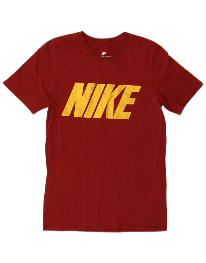 NIKE T-shirt graphique pour hommes Petit coton bordeaux