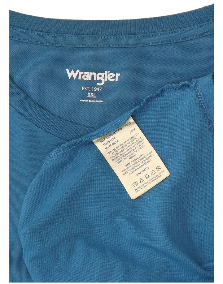 Wrangler T-Shirt Homme Top 2XL Bleu Coton