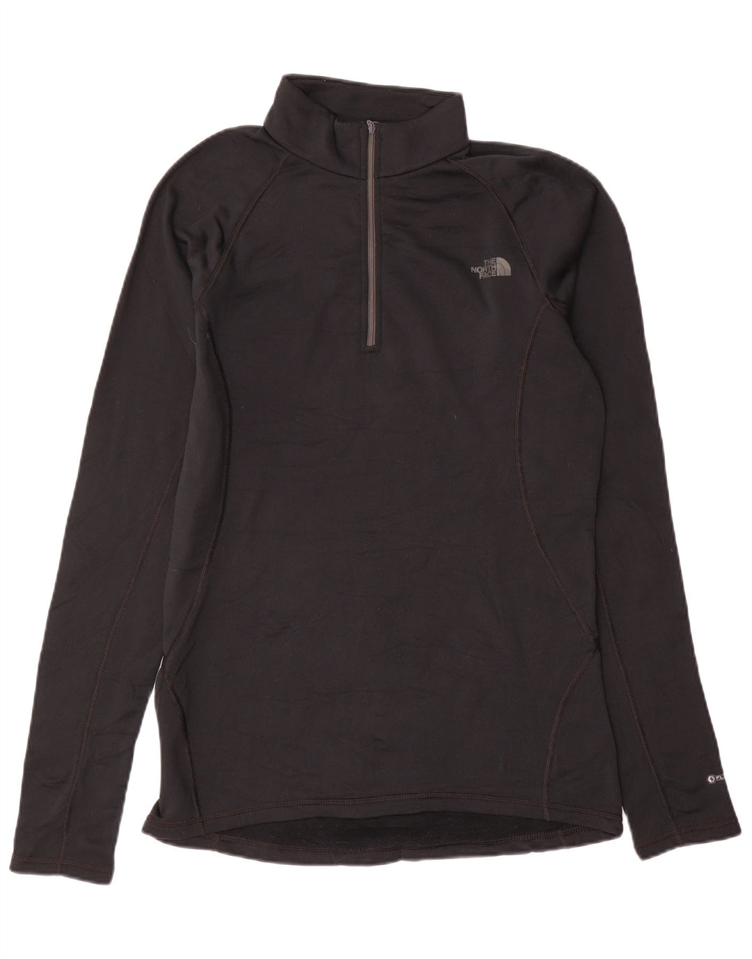 The North Face Haut à manches longues et col zippé pour homme, coupe régulière, noir moyen