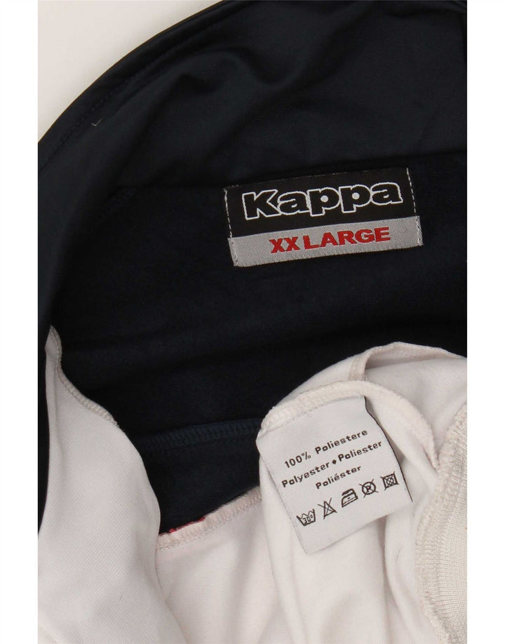 Kappa Veste de survêtement pour homme 2XL Blanc Colorblock Polyester
