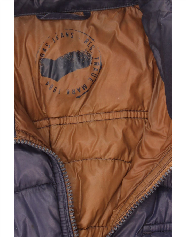 Gas Veste matelassée à capuche pour homme UK 36 Small Bleu marine