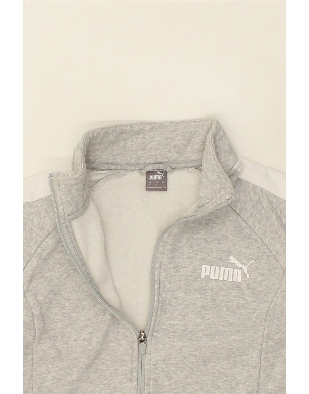 PUMA Womens Tracksuit Top Jacket UK 16 Large Grey Polyester Vintage Puma and Second-Hand Puma from Messina Hembry 