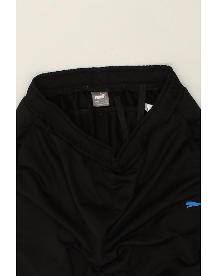PUMA Boys Tracksuit Trousers 15-16 Years Black Polyester Vintage Puma and Second-Hand Puma from Messina Hembry 
