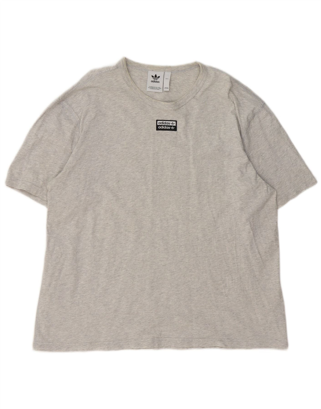 Adidas T-Shirt Homme Haut Large Gris Moucheté Coton