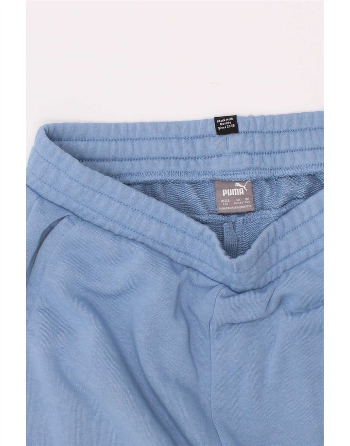 Puma Short de Sport Garçon 13-14 Ans Bleu Coton