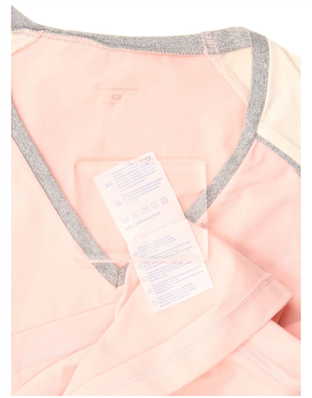 Champion Débardeur Femme UK 12 Rose Moyen Colourblock Polyamide
