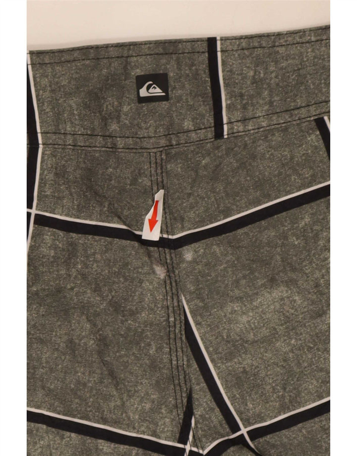 Quiksilver Short de bain homme petit gris à carreaux polyacrylique