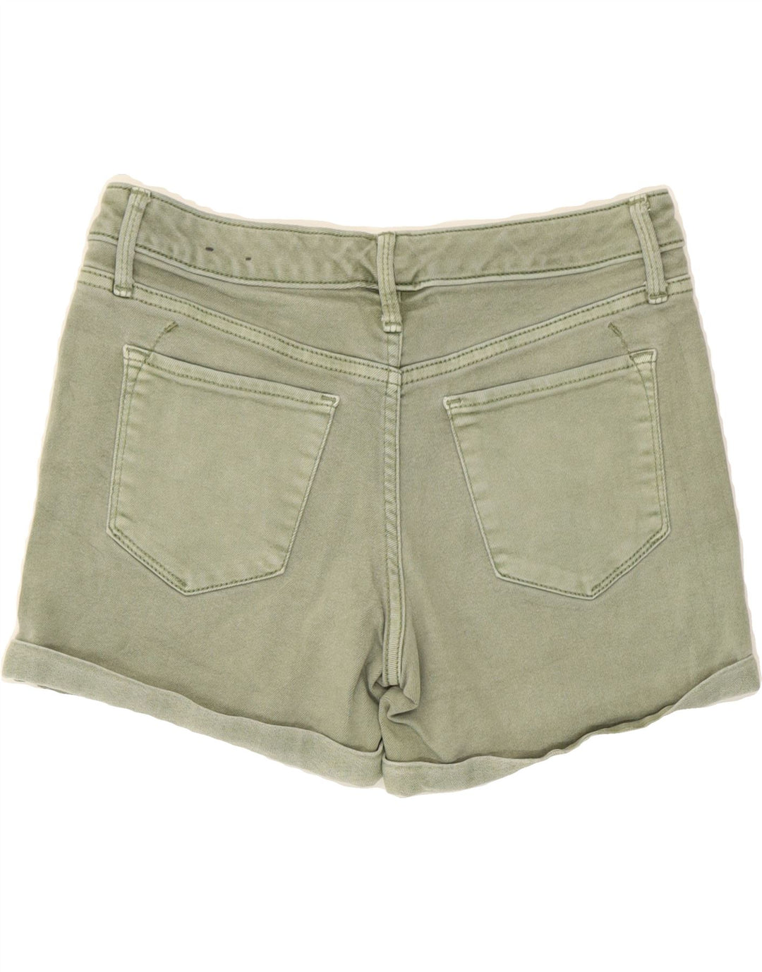 MOSSIMO Womens Mid Rise Denim Shorts US 4 Small W30 Green Cotton Vintage Mossimo and Second-Hand Mossimo from Messina Hembry 
