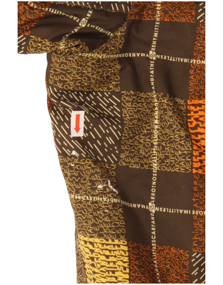 Billabong Veste coupe-vent à capuche pour femme Taille 3 Petit carreaux marron