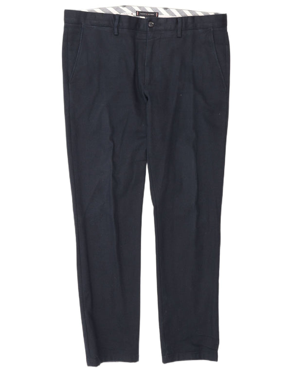 Tommy Hilfiger Pantalon décontracté slim pour homme W34 L30 Bleu marine Coton