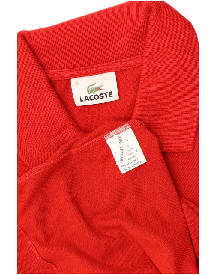 LACOSTE Polo Homme Taille 4 Coton Rouge Moyen