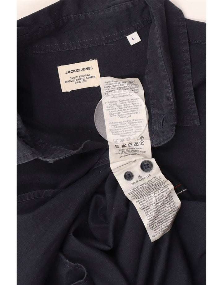 Jack & Jones Chemise Homme Large Bleu Marine Coton