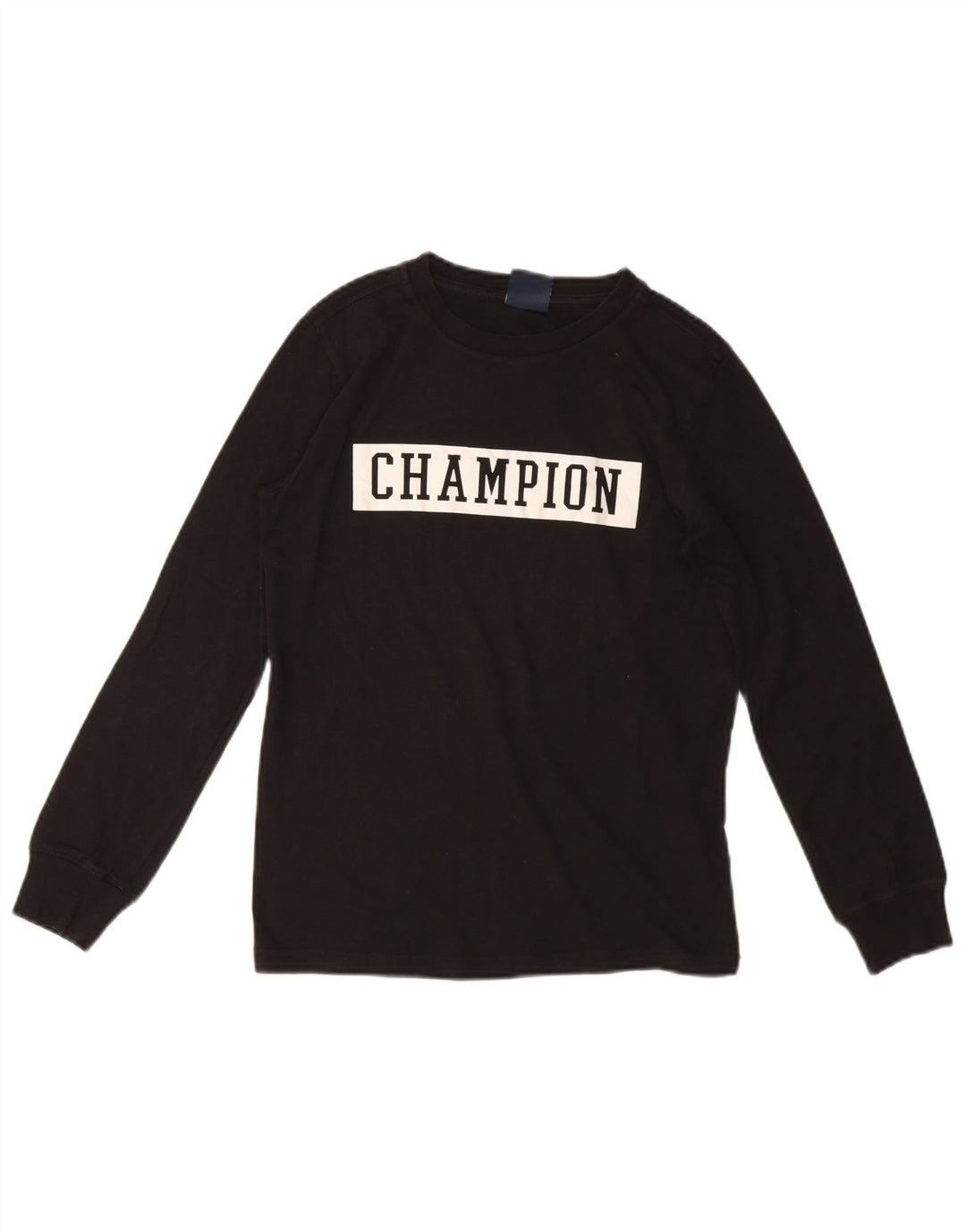Champion Boys Graphic Top Manches Longues 11-12 ans Grand Noir