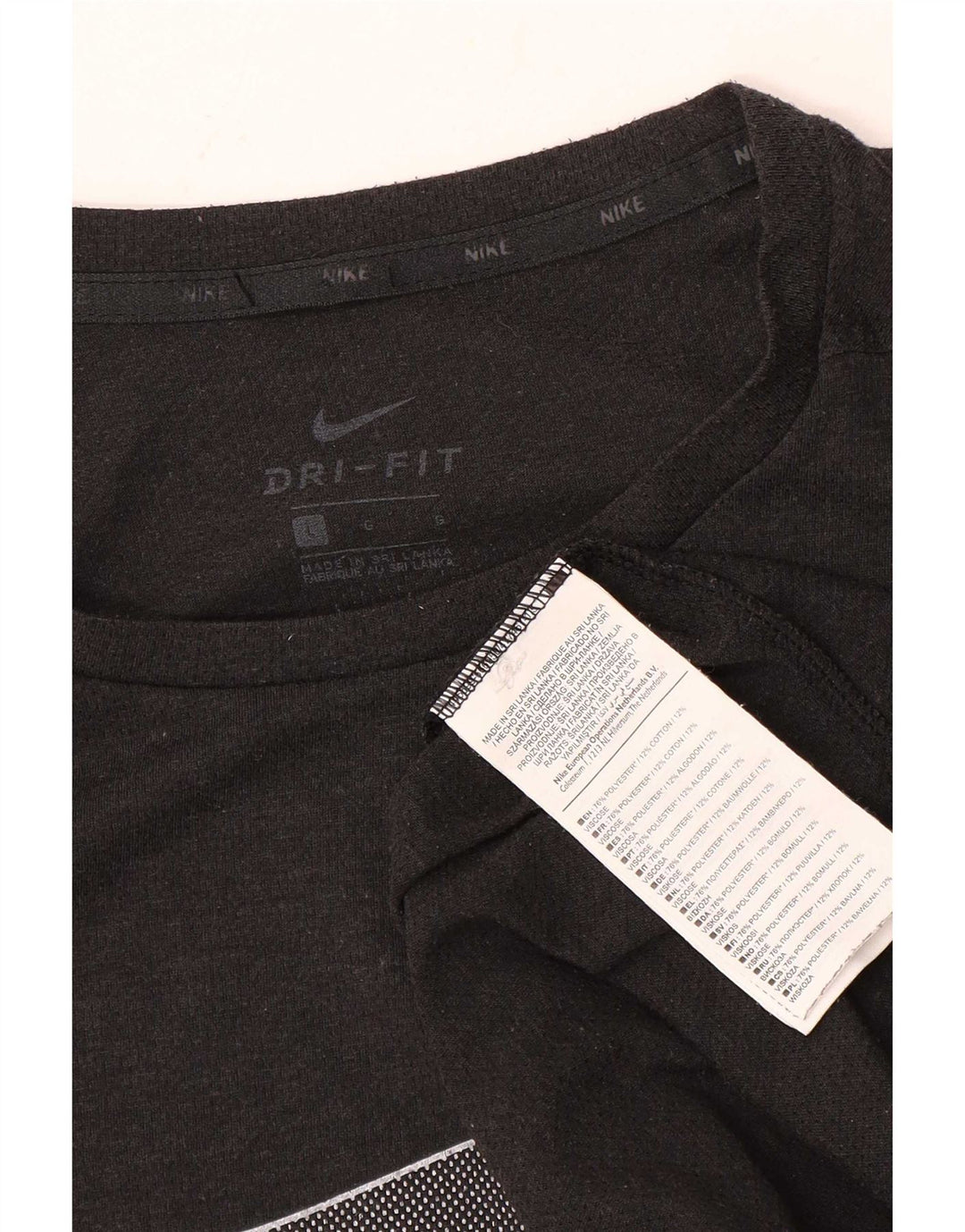 Nike Hommes Dri Fit Graphic T-Shirt Haut Large Gris Polyester