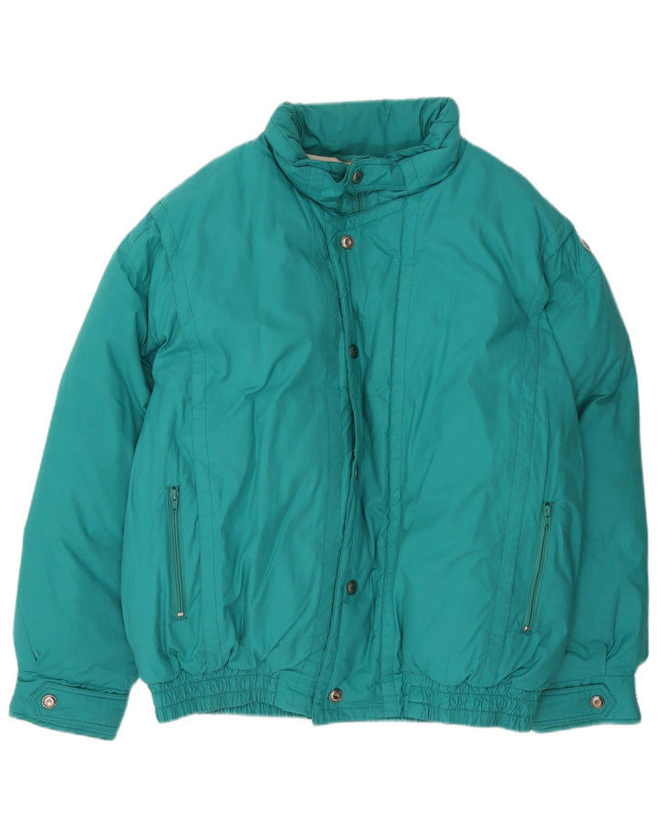 veste rembourrée homme vintage UK 40 Grand coton turquoise