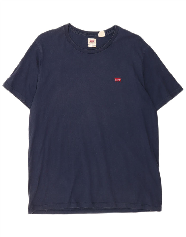 Levi's T-Shirt Standard Homme Bleu Marine Large Coton