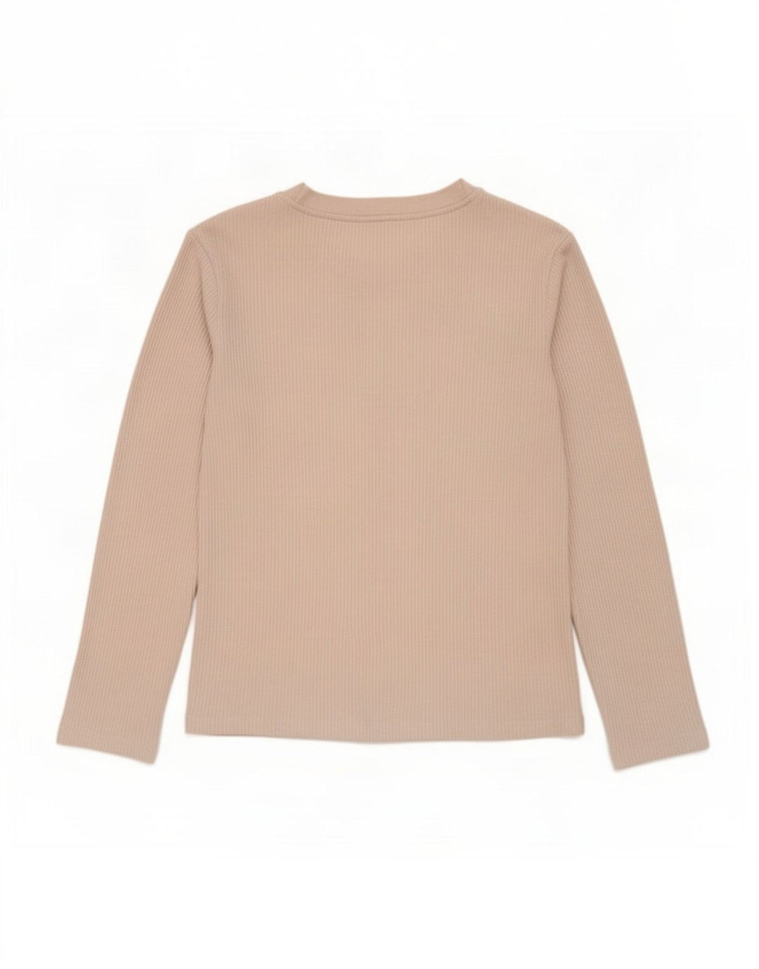 Zara Femme Top Manches Longues UK 44 Polyester Beige Moyen